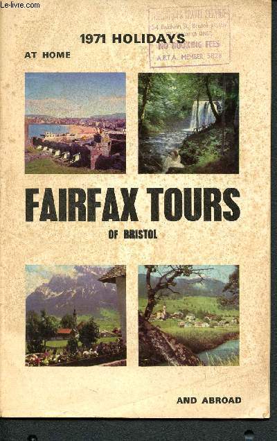 1971 holidays at home- Fairefax tours of bristol and abroad
