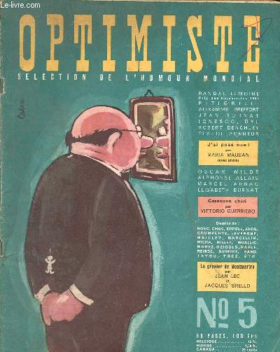 Optimiste selection de l'humour mondial N5- Randal Lemoine, Pitigrilli, Alexandre Breffort, Jean Burnat, Ionesco, Dyl, Robert Benchley, Claude Bonheur, 