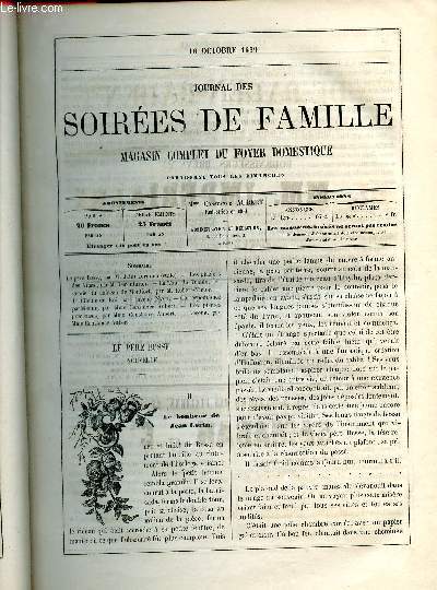 Journal des soires de famille - 16 octobre 1859 - le pre bosse- les glaciers des alpes- la tour du diable,lgende du chateau de montfort- la filleule du roi- correspondance parisienne- les pierres prcieuses- leons