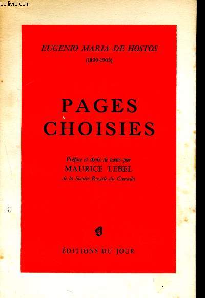 Eugenio Maria de Hostos - Pages choisies - 1839-1903