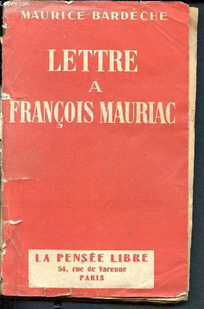 Lettre a franois mauriac