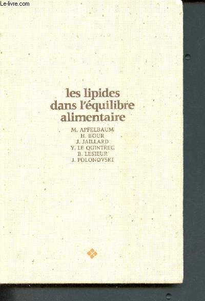 Les lipides dans l'quilibre alimentaire