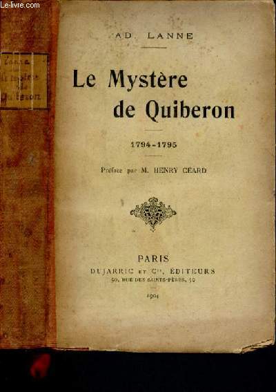 Le mystere de Quiberon - 1794-1795