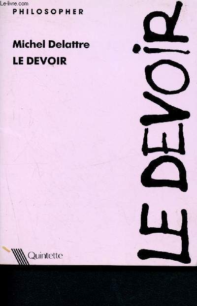 Le devoir - collection philosopher N20