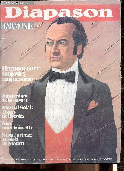 Diapason harmonie - n310 novembre 1985 (dossier, harnoncourt ou la joie d'essayer - capitales de la musique - histoire - portrait - visages du present...)