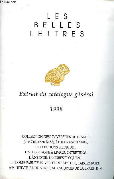 Extrait du Catalague gnral 1998.
