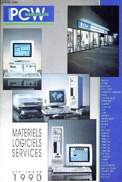 Catalogue : PCW Warehouse: matriels, logiciels, services. Septembre 1990