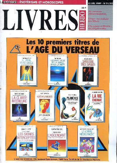 Livres Hebdo Volume XI n51-52 - Magistrats et diteurs - Rgine Deforges condamne - Lyon: 200 diteurs pour un salon europen - La science dans tous ses tats - Presses de la cit: l'anne des grands travaux - Fnac - etc.
