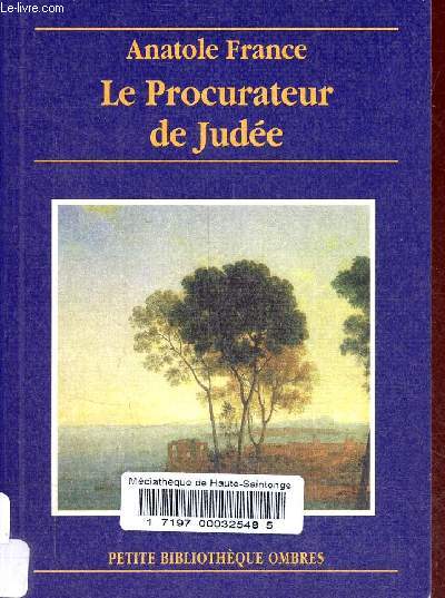 Le Procurateur de Jude - Collection petite bibliothque Ombres n131.
