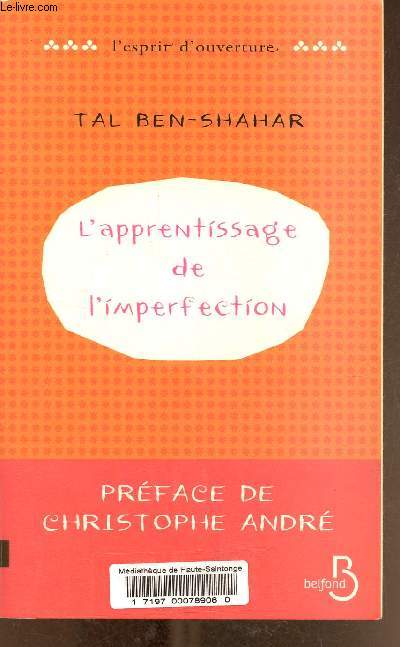 L'apprentissage de l'imperfection - Collection L'esprit d'ouverture.
