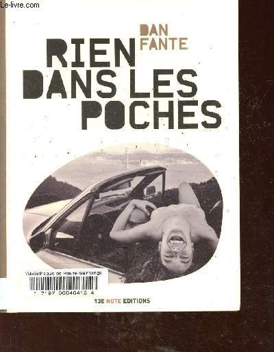 Rien dans les poches.