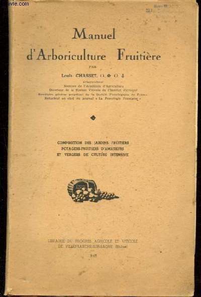 Manuel d'arboriculture fruitire.