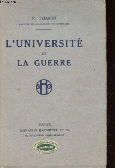 L'universit et la guerre.