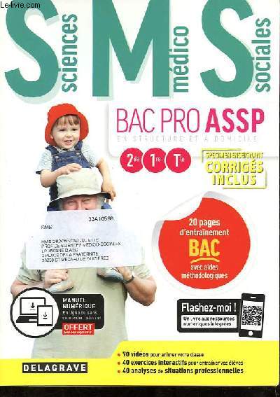 Sciences Mdico Sociales SMS - BAC PRO ASSP 2de, 1re, Tle - Spcimen enseignant corrigs inclus.