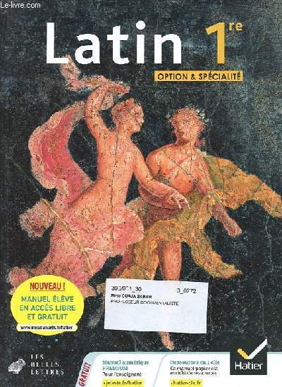 Latin 1re Option & Spcialit - Spcimen lve.