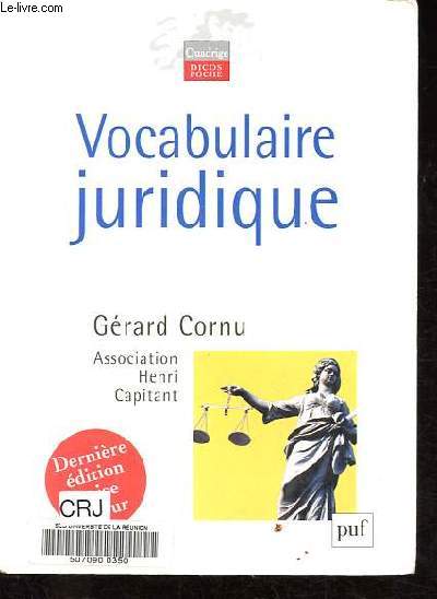 Vocabulaire juridique.