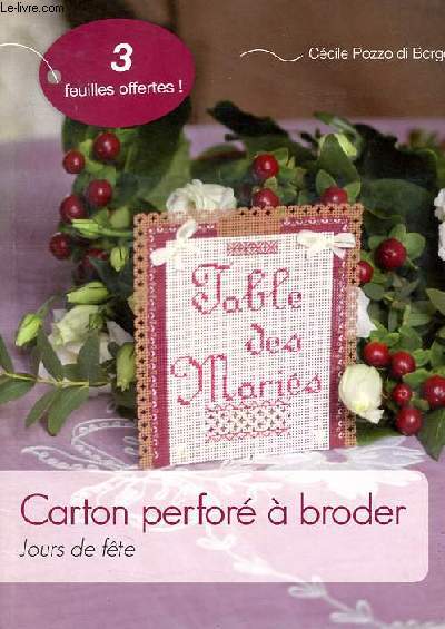 Carton perfor  broder - Jours de fte.