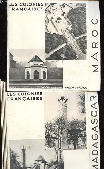 Lot de 6 plaquettes : Les colonies franaises - Guyane / Martinique / Tahiti / Guadeloupe / Nouvelle Caldonie - Algrie et Tunisie - Afrique occidentale et quatoriale - Madagascar - Indo-Chine - Maroc.