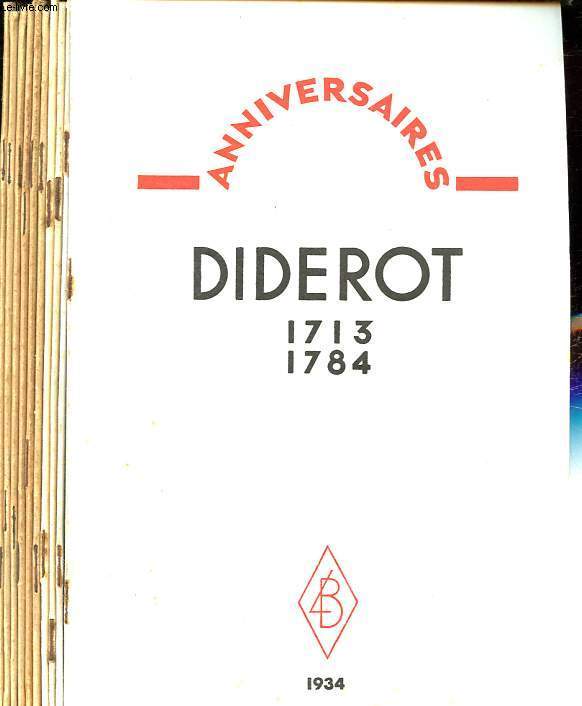 Lots de revues Anniversaires : Diderot - Le tricentenaire de l'Acadmie Franaise - Saint-Sans - L'amiral Courbet - du Guay Trouin - L'arc de Triomphe de l'toile - Ampre - Cond - Boileau - Rouget de l'Isle (10 volumes).