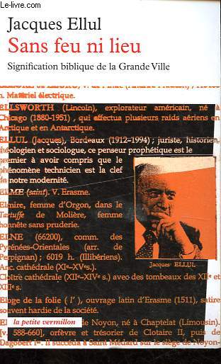 Sans feu ni lieu - Signification biblique de la Grande Ville - Collection La petite vermillon n191.