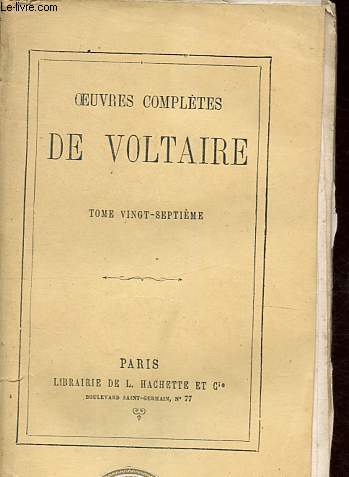 Oeuvres compltes, tome vingt-septime.