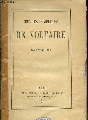 Oeuvres compltes, tome troisime.
