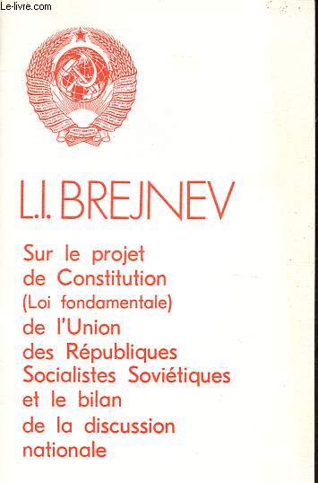 Sur le projet de Constitution (Loi fondamentale) de l'Union des Rpubliques Socialistes Sovitiques et le bilan de la discussion nationale.