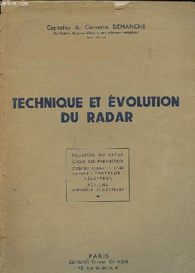 Technique et volution du radar.