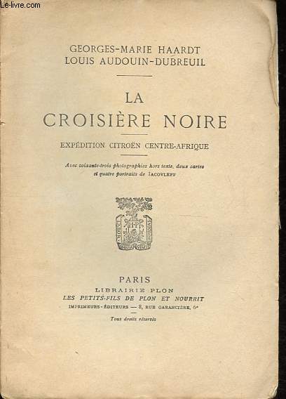 La croisire noire - Expdition Citron centre-Afrique.