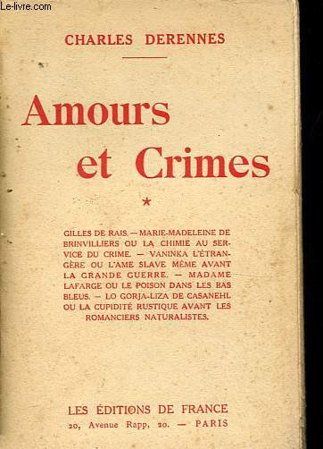 Amours et crimes - Ddicac par l'auteur.