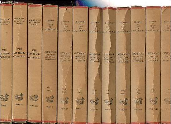 Vie des frres Goncourt en 3 tomes + Journal - Mmoires de la vie littraire en 22 tomes - Edition numrote exemplaires n1862/5150 (25 volumes).