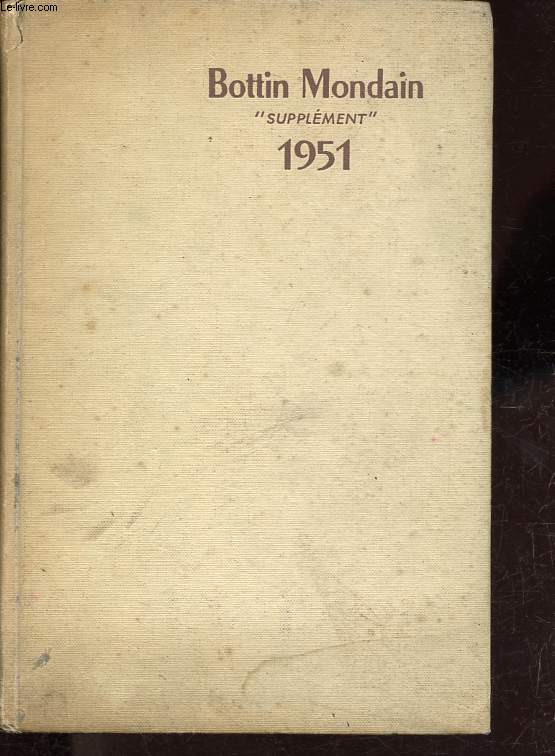 Bottin mondain supplment 1951.