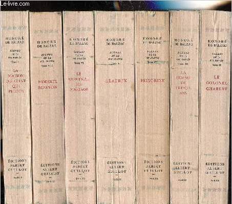 Scnes de la vie prive, tomes I  VIII + X-XI - Tome I: La maison du chat qui pelote - Tome II: Le colonel Chabert - Tome III: La femme de trente ans - Tome IV: Honorine - Tome V: Batrix - Tome VI:...- Edition numrote exemplaire n222 (10 volumes).