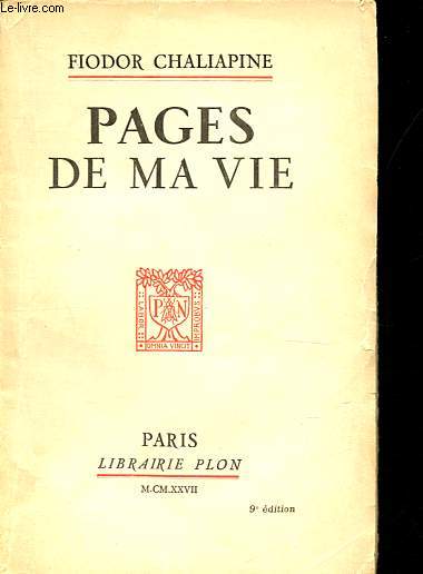 Pages de ma vie.