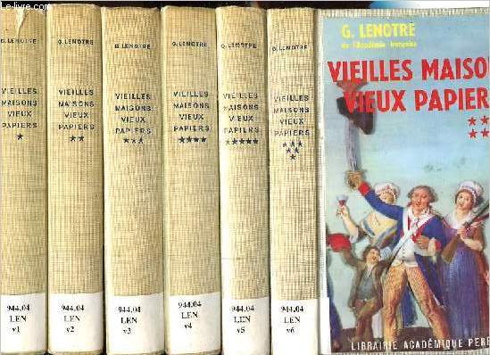 Vieilles maisons vieux papiers., tomes I  VI - Collection Historique (6 volumes).