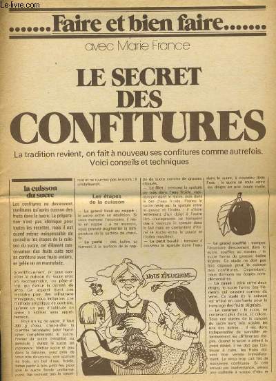 FAIRE ET BIEN FAIRE .... LE SECRET DES CONFITURES