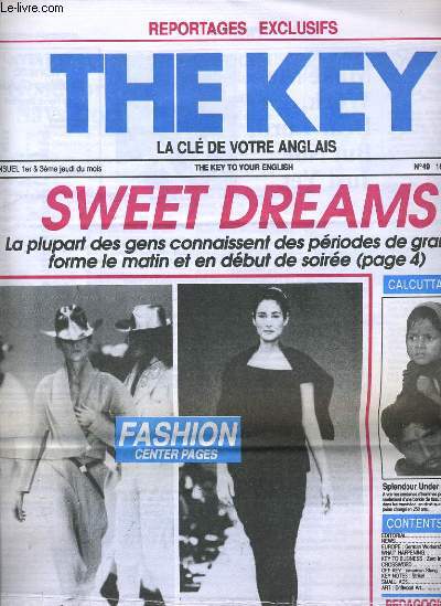 REPORTAGE EXCLUSIFS THE KEY bimensuel n49 (sans les cassettes) : SWEET DREAMS - Calcutta : Splendour Under Tollygunge - Off Key by Martin La Monica : Latest U.S. Slang