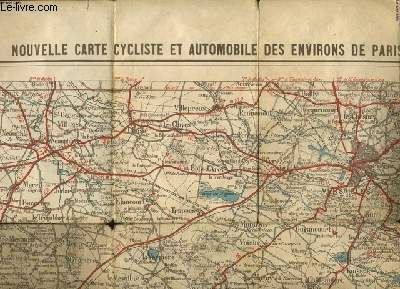 NOUVELLE CARTE CYCLISTE ET AUTOMOBILE DES ENVIRONS DE PARIS 