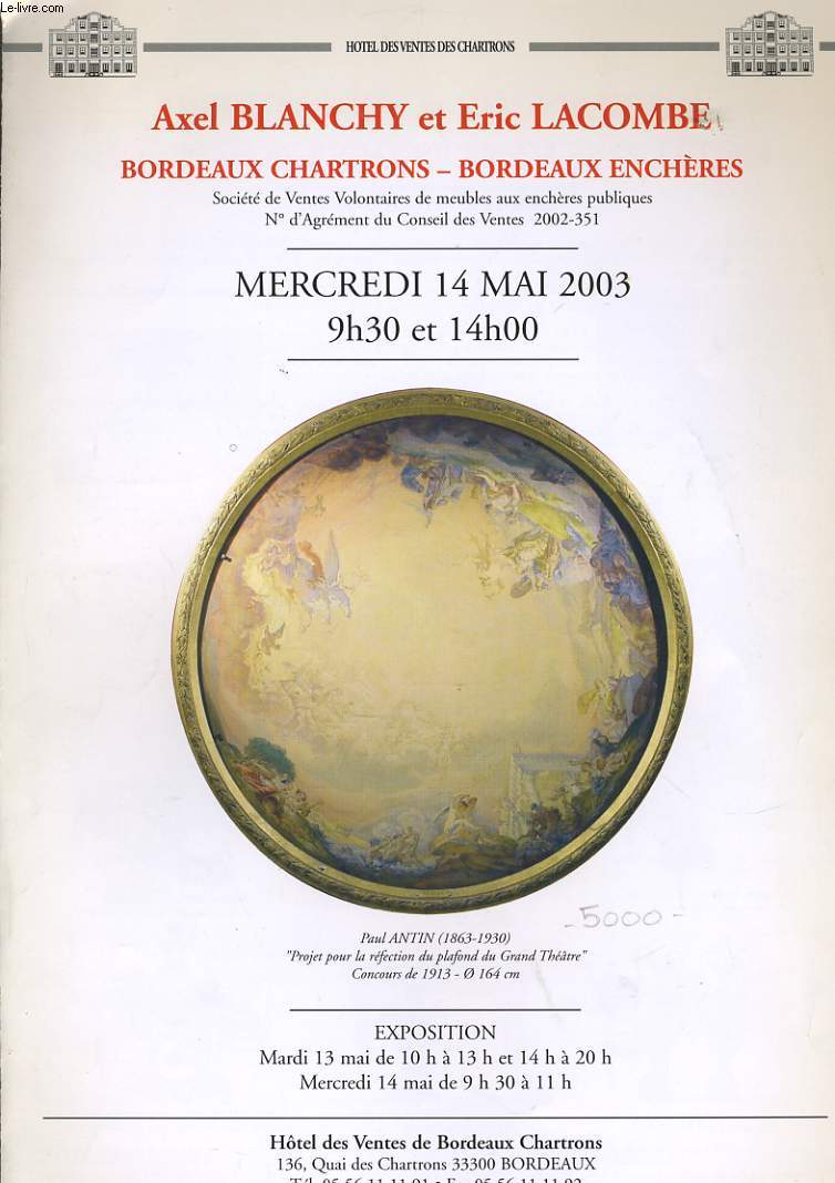 CATALOGUE DE VENTE ARTS PRIMATIFS le mercredi 14 mai 2003  l'hotel des ventes de Bordeaux