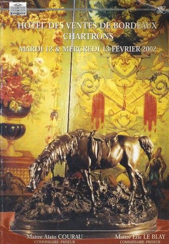 CATALOGUE DE VENTE le mardi 12 et mercredi 13 fvrier 2002  l'htel des ventes de Bordeaux