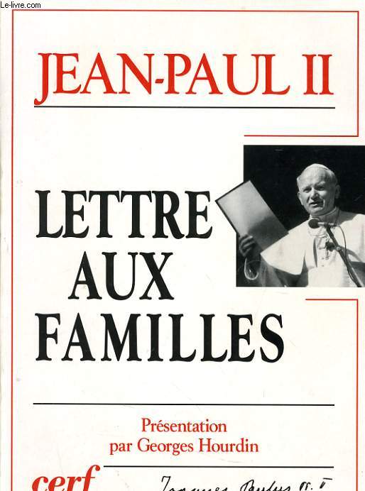 JEAN PAUL II - Lettre aux familles
