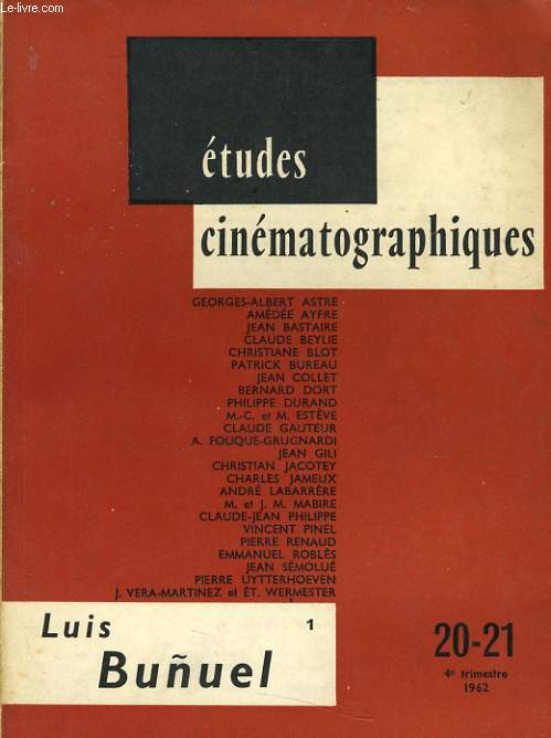 ETUDES CINEMATOGRAHIQUES n 20-21 - Louis BUNEL