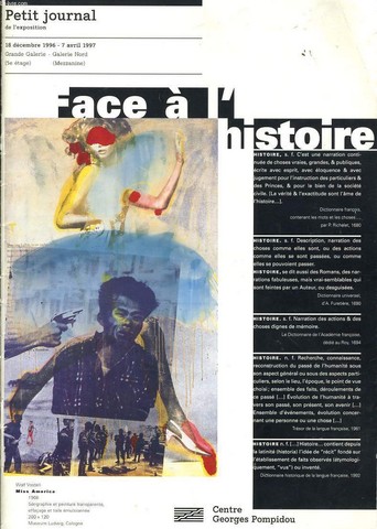 PETIT JOURNAL DE L'EXPOSITION du 18 dcembre au 7 avril 1997 - Face  l'histoire