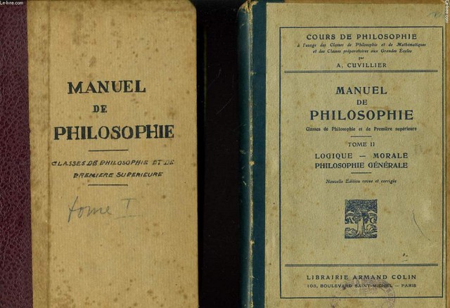 MANUEL DE PHILOSOPHIE Tome I et II- classe de philosophie et de premire suprieur