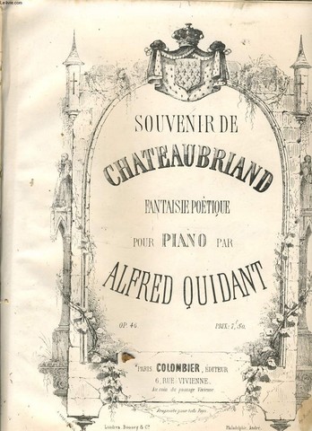 SOUVENIR DE CHATEAUBRIAND FANTAISIE POETIQUE pour piano