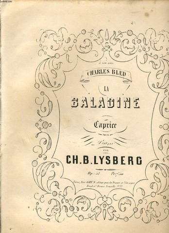 LA BALADINE caprice  4 mains pour piano  son ami Charles BLED