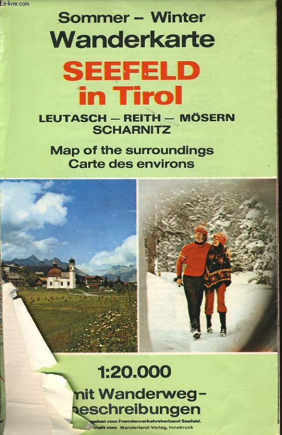 WANDERKARTE SEEFELD IN TIROL leutasch, reith, msern, scharnitz