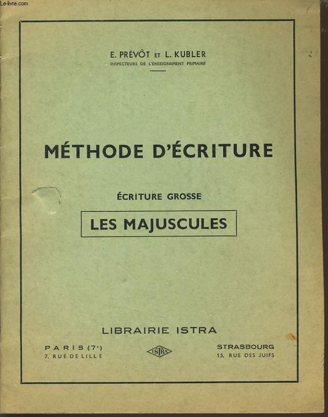 METHODE D'ECRITURE ecriture grosse Les majuscules
