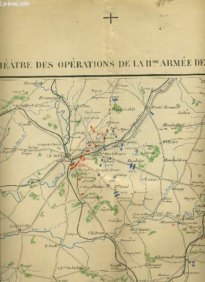 CARTE THEATRE DE OPERATIONS DE LA IIme ARMEE DE LA LOIRE n17 - histoire militaire 2e anne