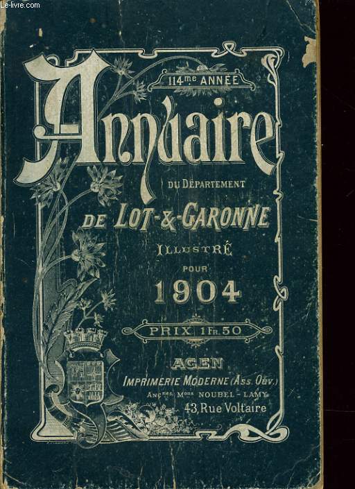 ANNUAIRE DU DEPARTEMENT DE LOT ET GARONNE pour 1904